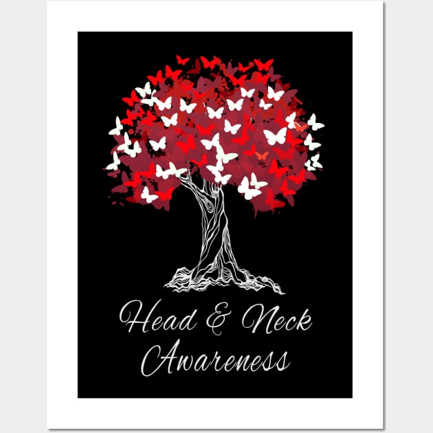 Head Neck Cancer Awareness Wall Art by MerchAndrey